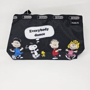 Lesportsac Snoopy "Everybody Dance" large wristlet pouch